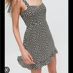 Urban Outfitters Jolene Linen Tie-Shoulder Mini Dress